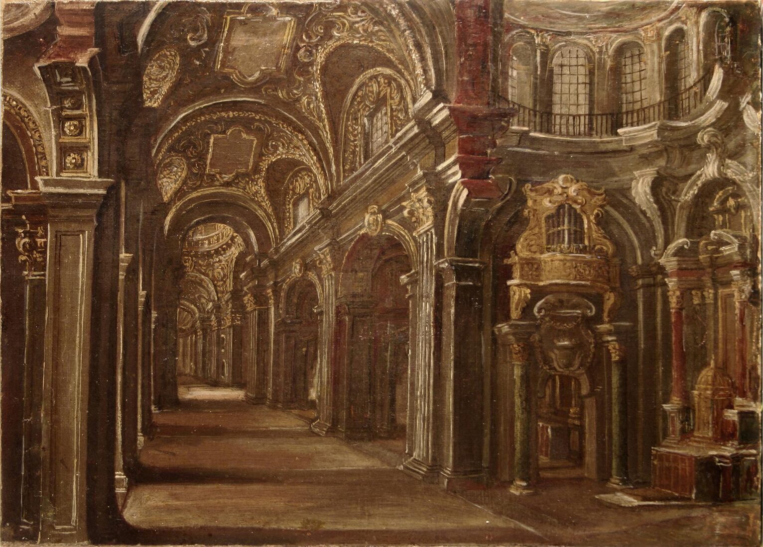Interior of a Gothic Cathedral - Unknown