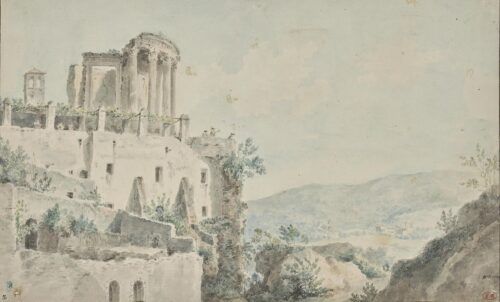 Italian Landscape with Ancient Ruins (Tivoli?) - Perignon Nicolas
