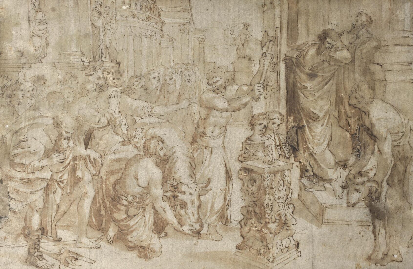 The Animal Sacrifice at Lystra - Paphael, after (in the style of Pietro da Cortona)