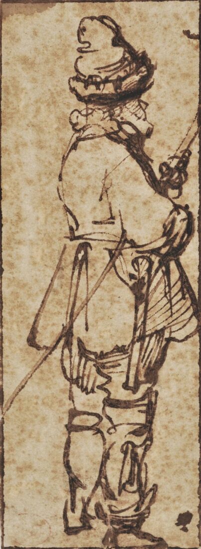 Άνδρας που ψαρεύει σε προφίλ - Rembrandt Harmensz. van Rijn, μιμητής
