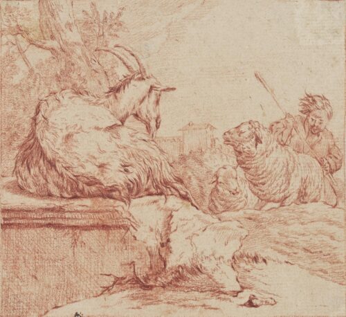 Πρόβατα και ερίφια στη βοσκή - Roos Johann-Heinrich