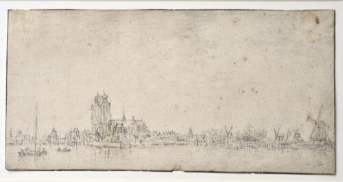 View of Dordrecht with the Grote Kerk (Great Church) - Goyen Jan van