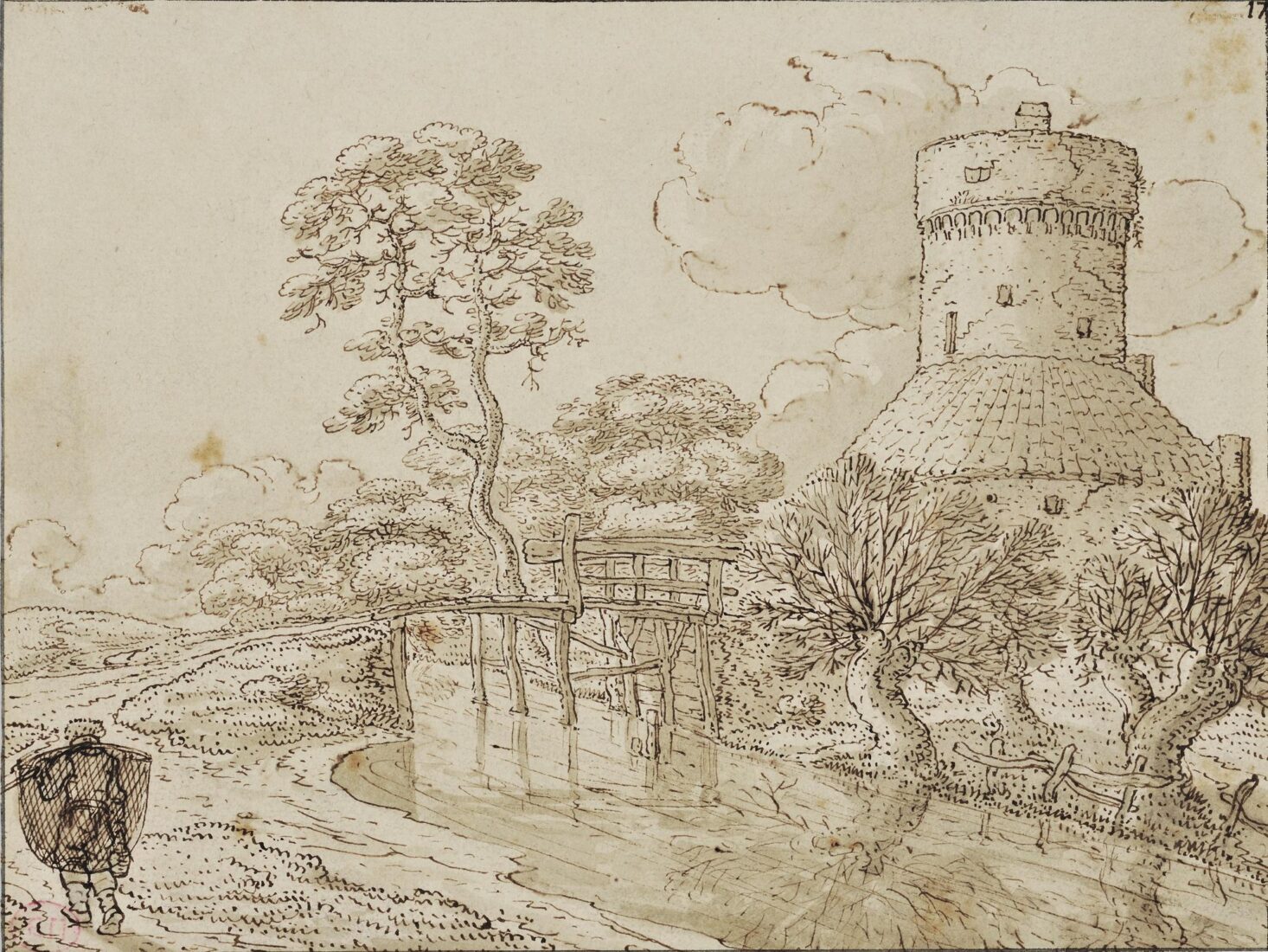Landscape with Ruined Windmill - Uyl Jansz. den