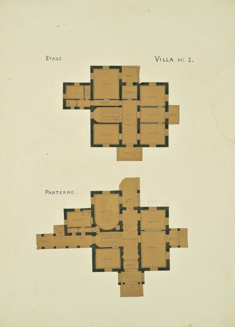 Floor Plans for 1st Floor and Ground Floor [Villa No 2] - Ziller Ernst