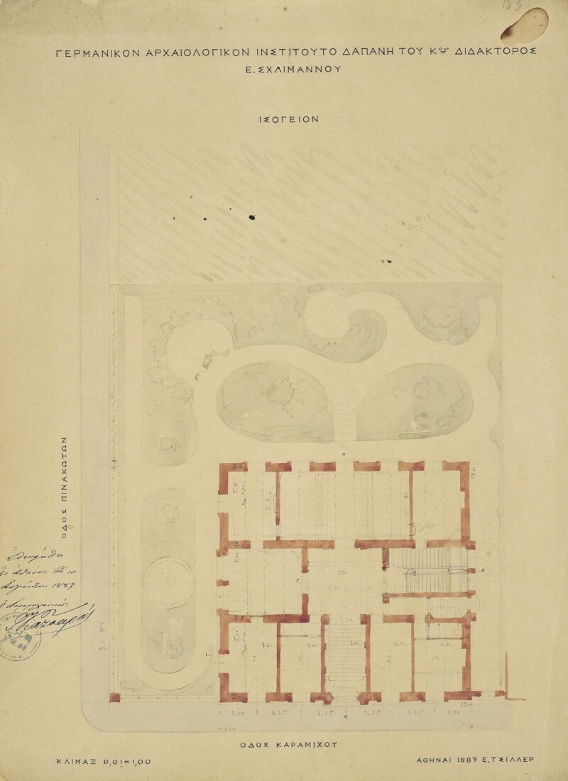 German Archaeological Institute, Ground Floor Plan - Ziller Ernst