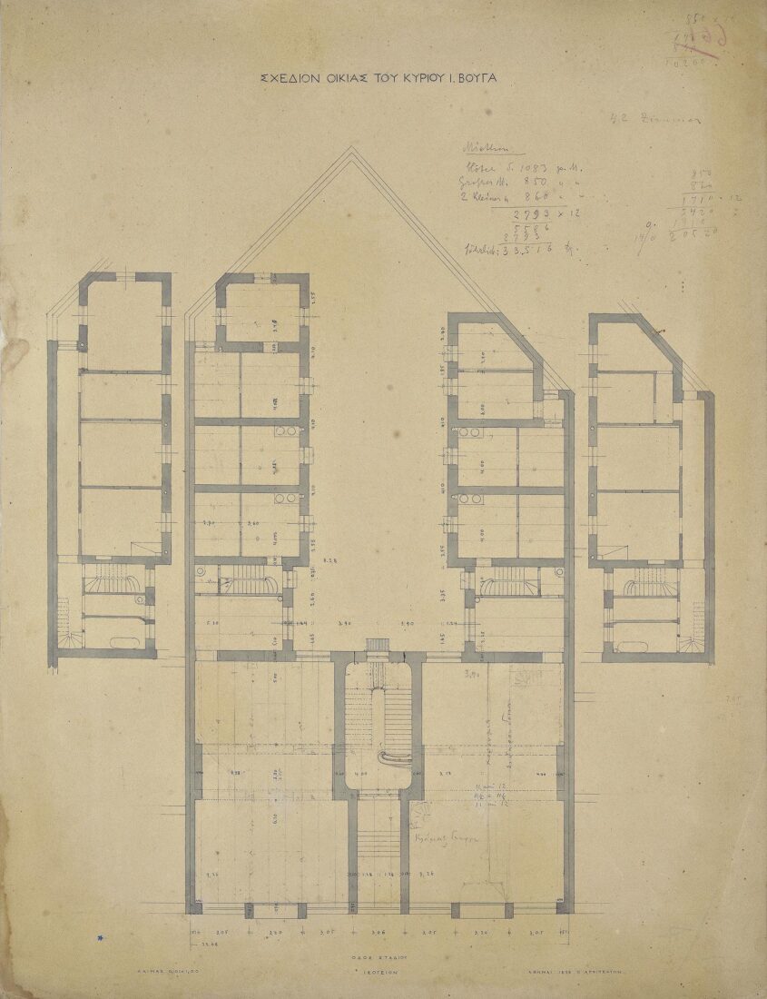 I. Vougas Hotel, Stadiou Street, Ground Floor Plan - Ziller Ernst