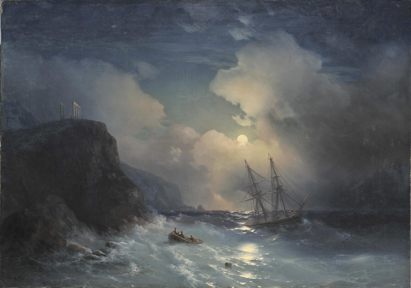 Sounion in a Tempest - Aivasowsky Ivan