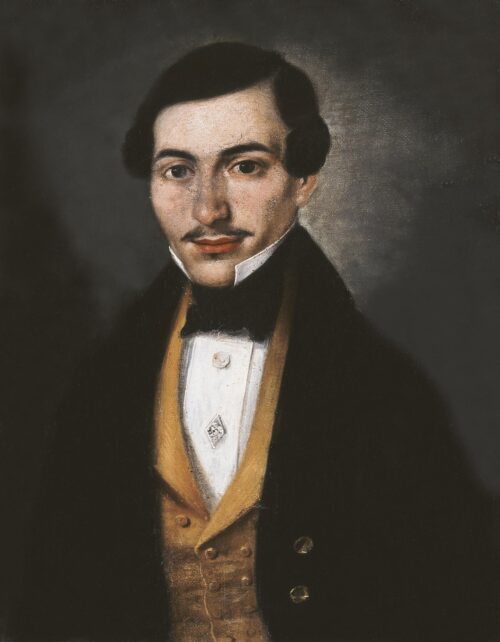 Portrait of a Young Man Wearing Brown Vest - Kallivokas Dionysios