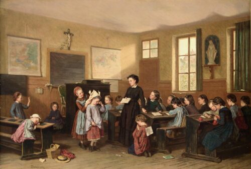 In the Classroom - Duverger Theophile-Emmanuel