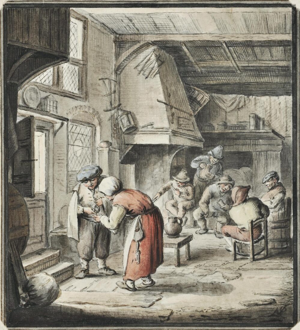 The Peasant payind his Debt - Ostade Adriaen van, copyist