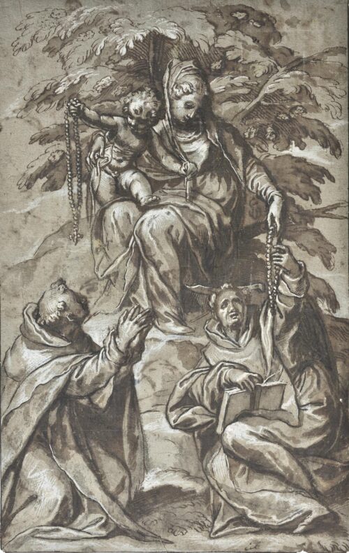 Η Παναγία του Ροζαρίου με τον Χριστό, τον Άγιο Πέτρο Μάρτυρα και έναν μοναχό - Farinati Paolo