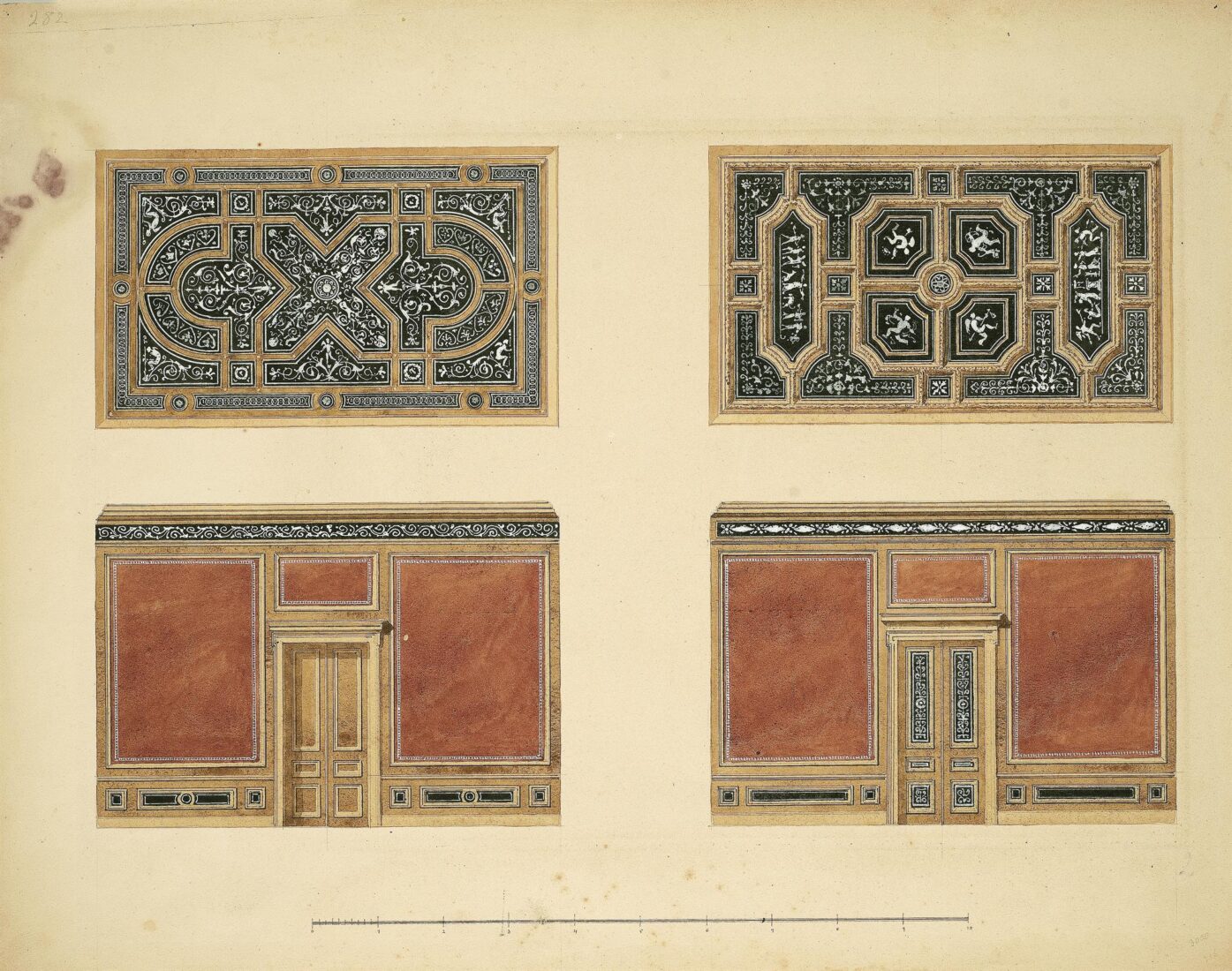 Διακόσμηση οροφών και τοίχων μεγάρου - Ziller Ernst