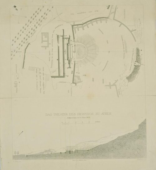 Θέατρο του Διονύσου και νότια κλιτύς της Ακρόπολης. Κάτοψη και ευρήματα εντός του κοίλου - Ziller Ernst