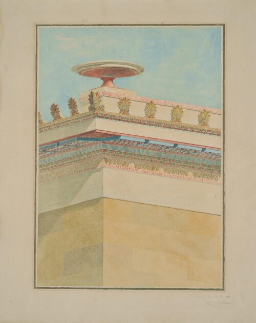 Polychromy Study for the Decoration of a Corner of an Imaginary Building - Ziller Ernst