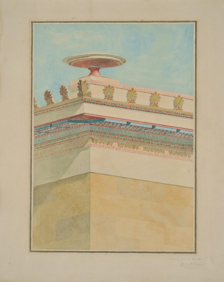 Polychromy Study for the Decoration of a Corner of an Imaginary Building - Ziller Ernst