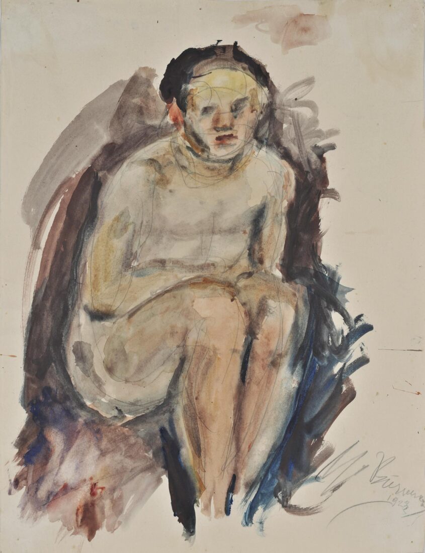 Seated Male Nude - Bouzianis Giorgos