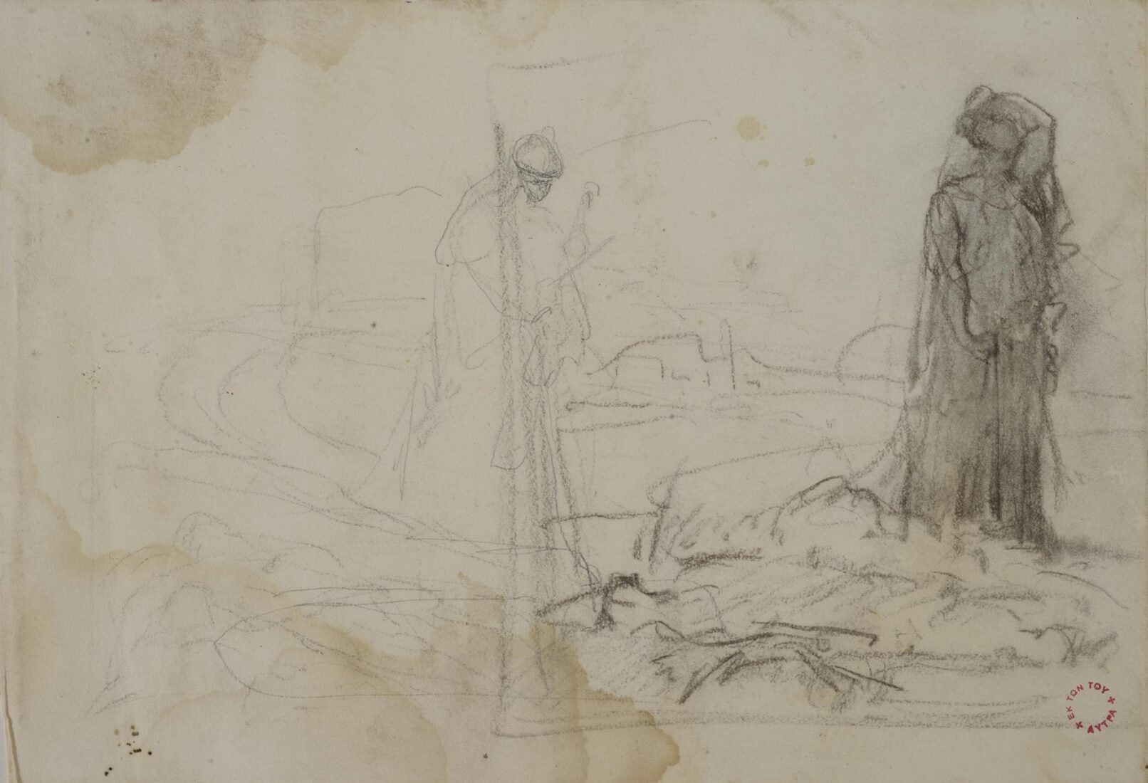 Study for the Painting “Antigone in front of the Dead Polyneikes” - Lytras Nikephoros