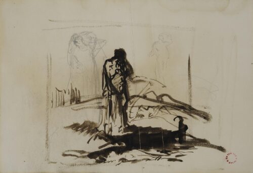 Σπουδή για τον πίνακα “Η Αντιγόνη εμπρός στον νεκρό Πολυνείκη” - Λύτρας Νικηφόρος
