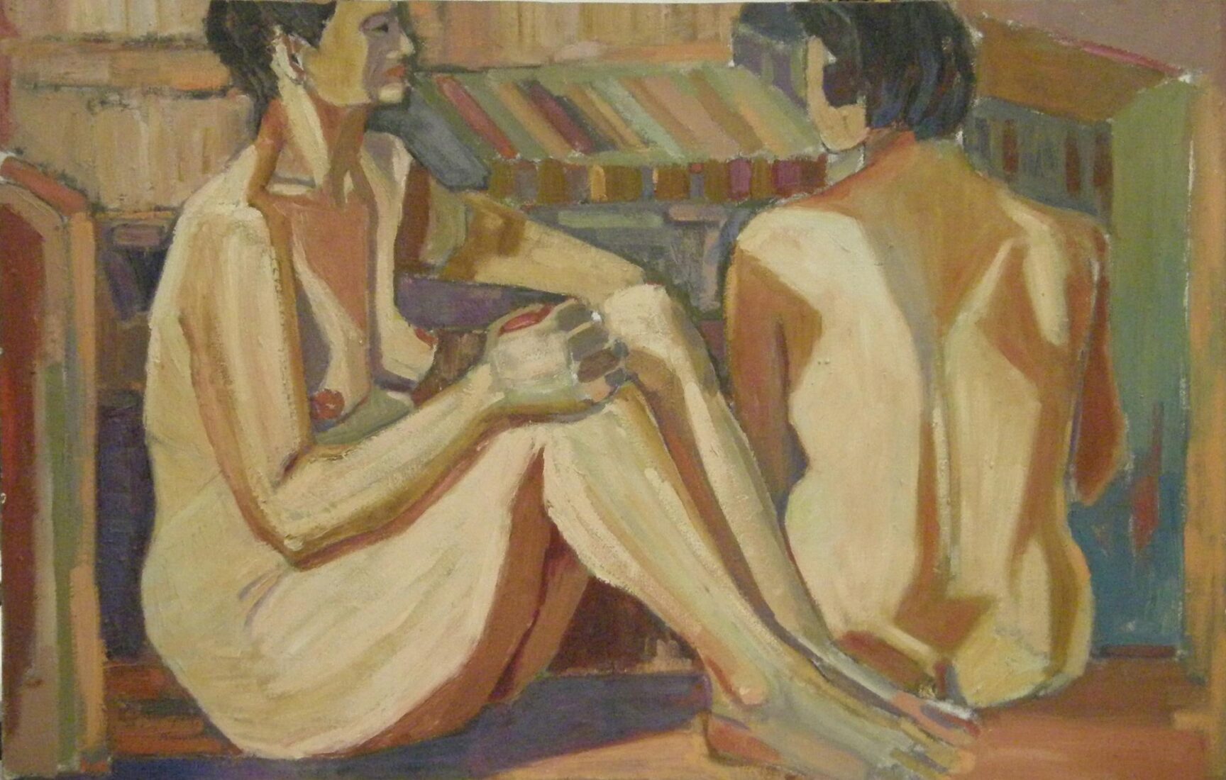 a) Two Naked Women b) Abstract Portrait - Isaia Nana