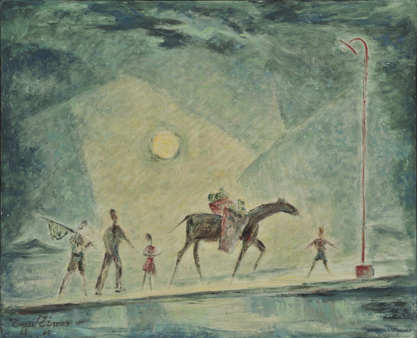 Composition with Four Figures and a Horse - Zepos Emmanouil