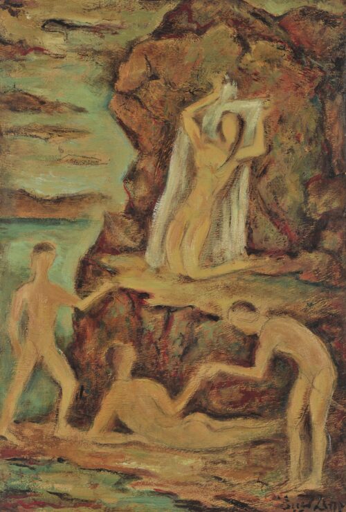 Composition with Four Naked Figures - Zepos Emmanouil