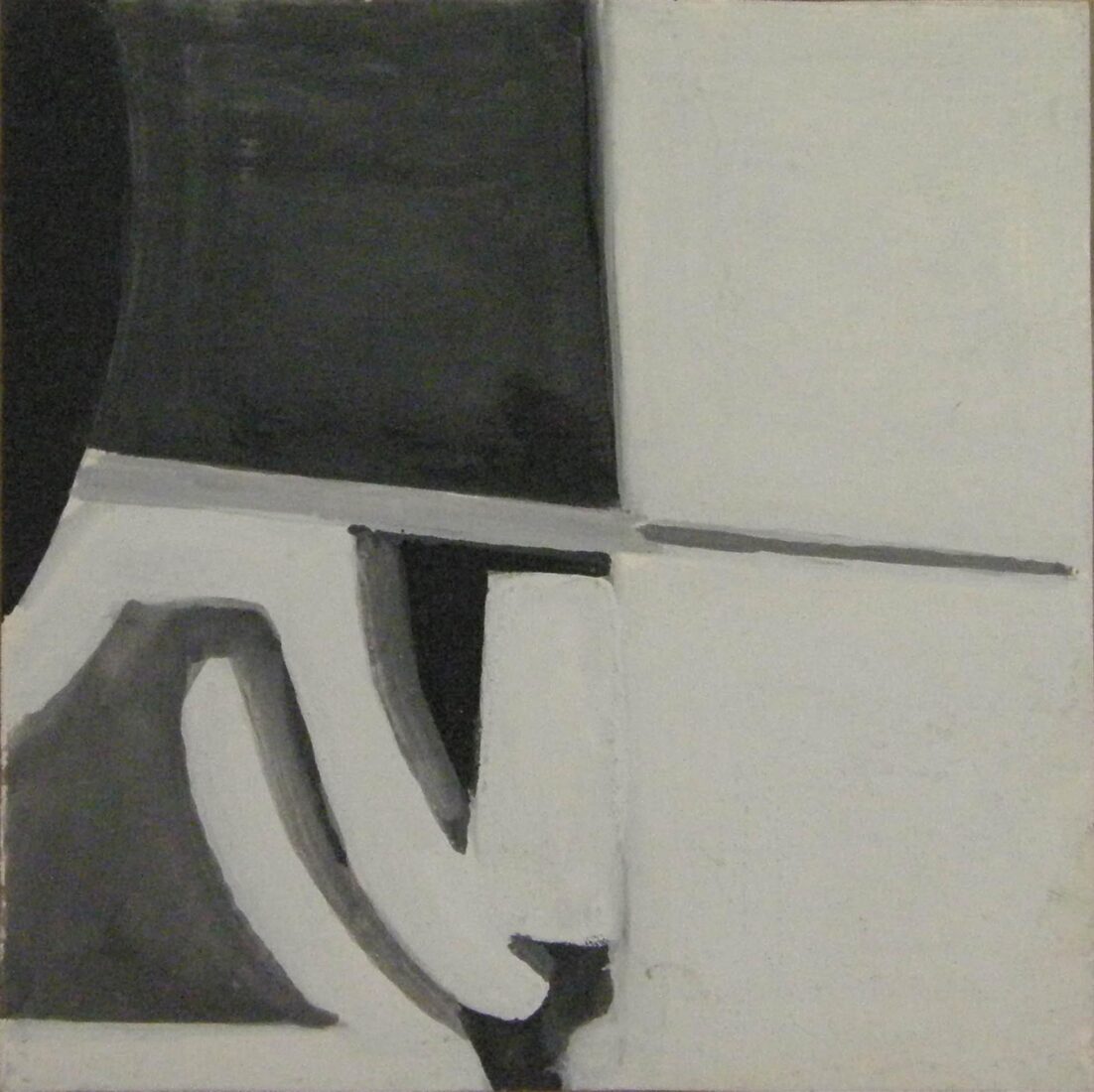 Geometric Composition, White-Gray-Black (Double-Sided Work) - Isaia Nana