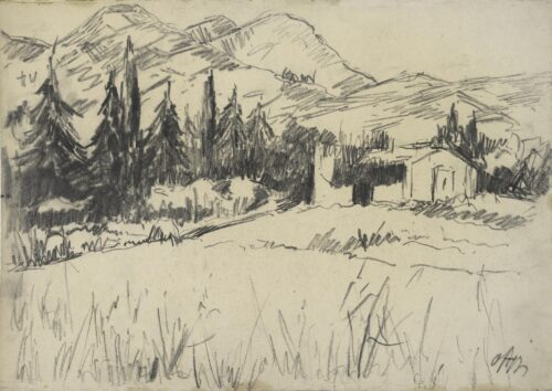 Mountain Landscape with Firs - Argyros Umvertos