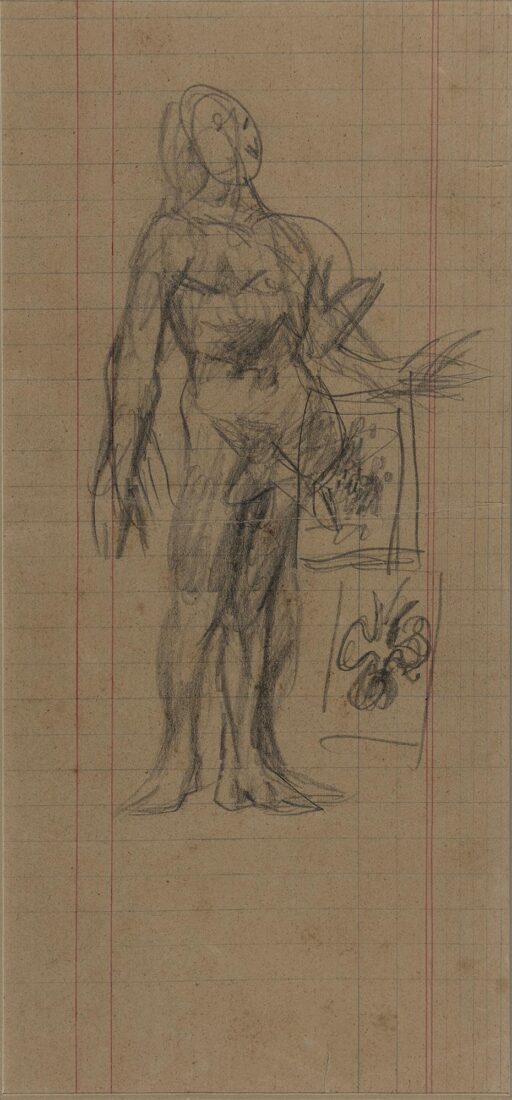 Male Nude, Verso: Iconostasis - Chalepas Yannoulis