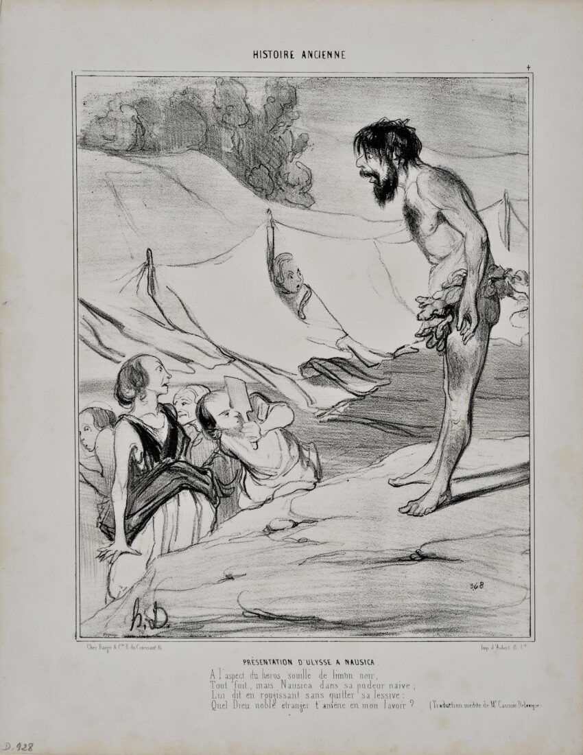 “Παρουσίαση του Οδυσσέα στην Ναυσικά” - Daumier Honore