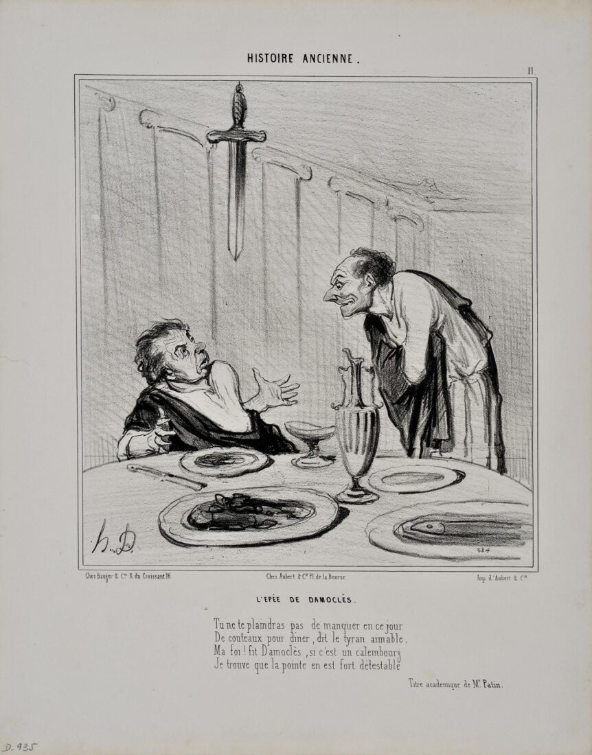 “The sword of Damocles” - Daumier Honore