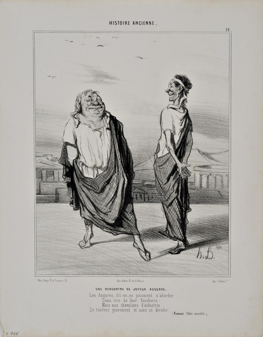 “Meeting of merry augurs” - Daumier Honore