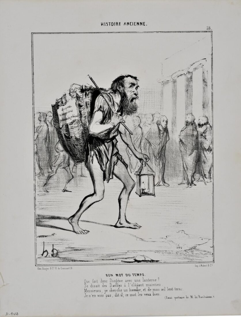 “Τι κάνει λοιπόν ο Διογένης με ένα φανάρι” - Daumier Honore