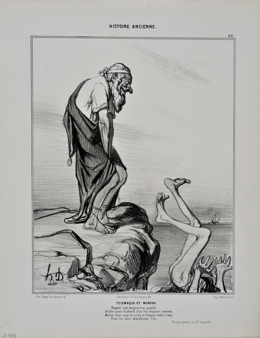 “Telemachus and Mentor” - Daumier Honore