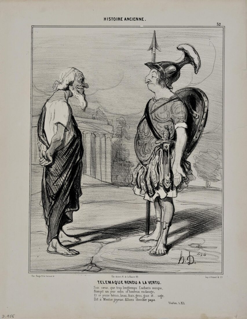 “Ο Τηλέμαχος παραδίδεται στον ενάρετο βίο” - Daumier Honore