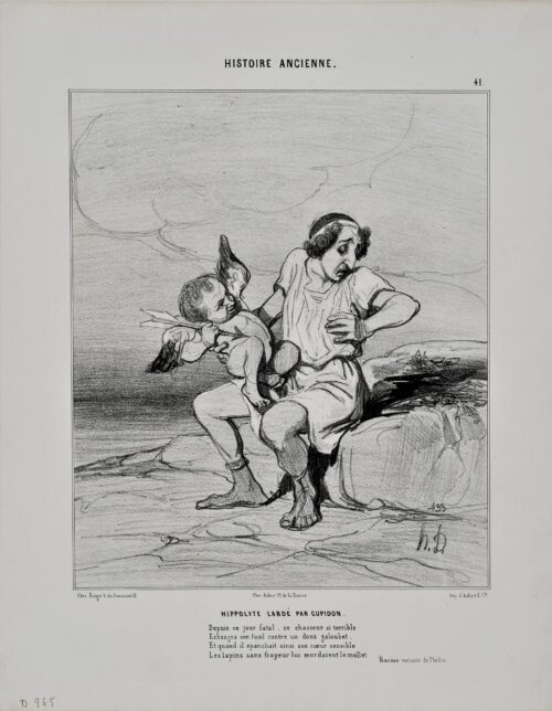 “Ο Ιππόλυτος σουβλίζεται από τον Έρωτα” - Daumier Honore