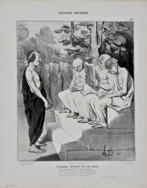 “Telemachus interrogated by the sages” - Daumier Honore