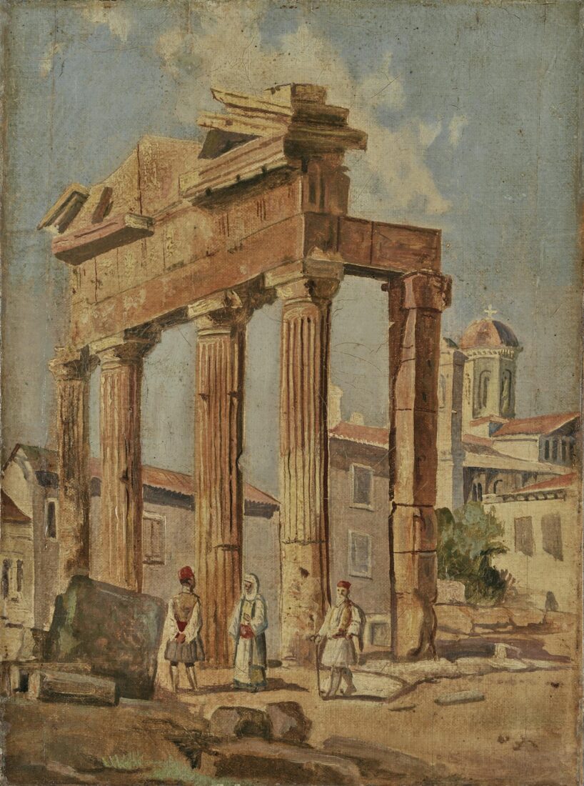 The Western Portico of the Roman Agora and the Holy Apostles in the background - Tsokos Dionysios