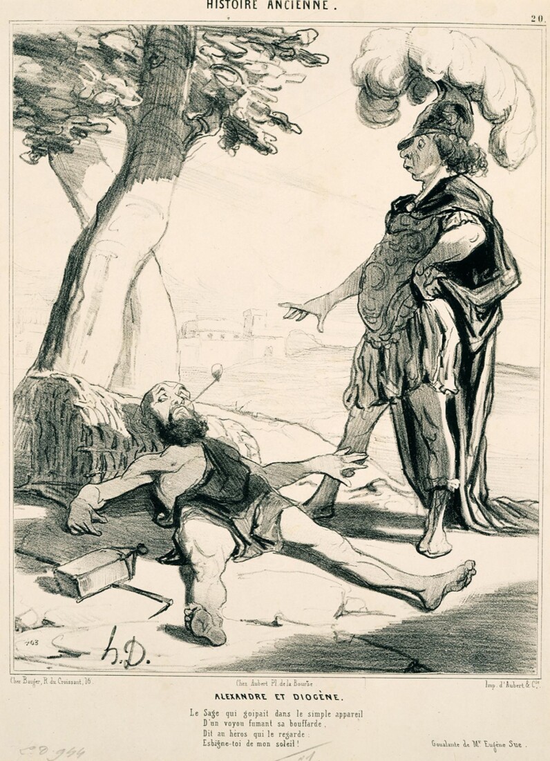 Daumier Honore (Ντωμιέ Ονορέ, 1810 - 1879) Αλέξανδρος και Διογένης 1842