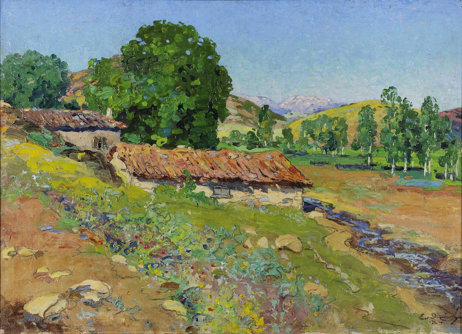 Landscape with Farmhouses - Thomopoulos Epameinondas