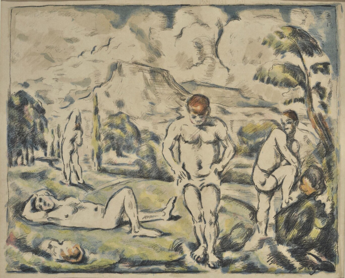 Cezanne Paul (Σεζάν Πολ, 1839-1906) Οι λουόμενοι (μεγάλη πλάκα) 1896 - 1898