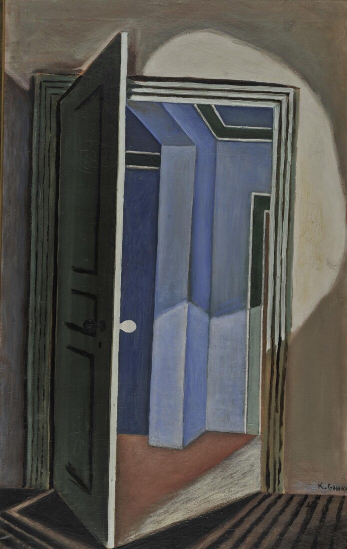 Νίκος Χατζηκυριάκος-Γκίκας (1906 - 1994) Η ανοιχτή πόρτα, 1927