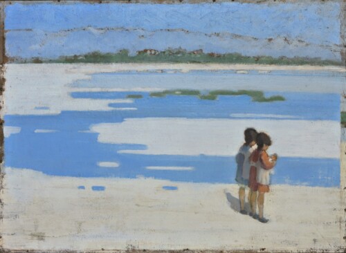 Τριανταφυλλίδης Θεόφραστος, Δύο παιδιά στην παραλία, 54, 5 Χ 75 εκ., 1919