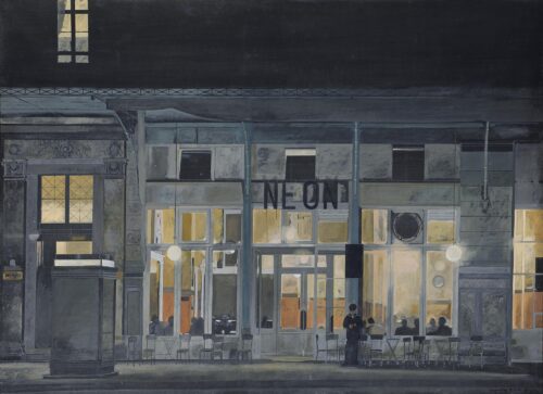 “Neon” Cafe (Night) - Tsarouchis Yannis