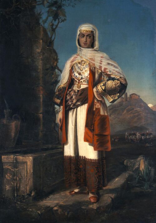 Young Woman in Attica Dress