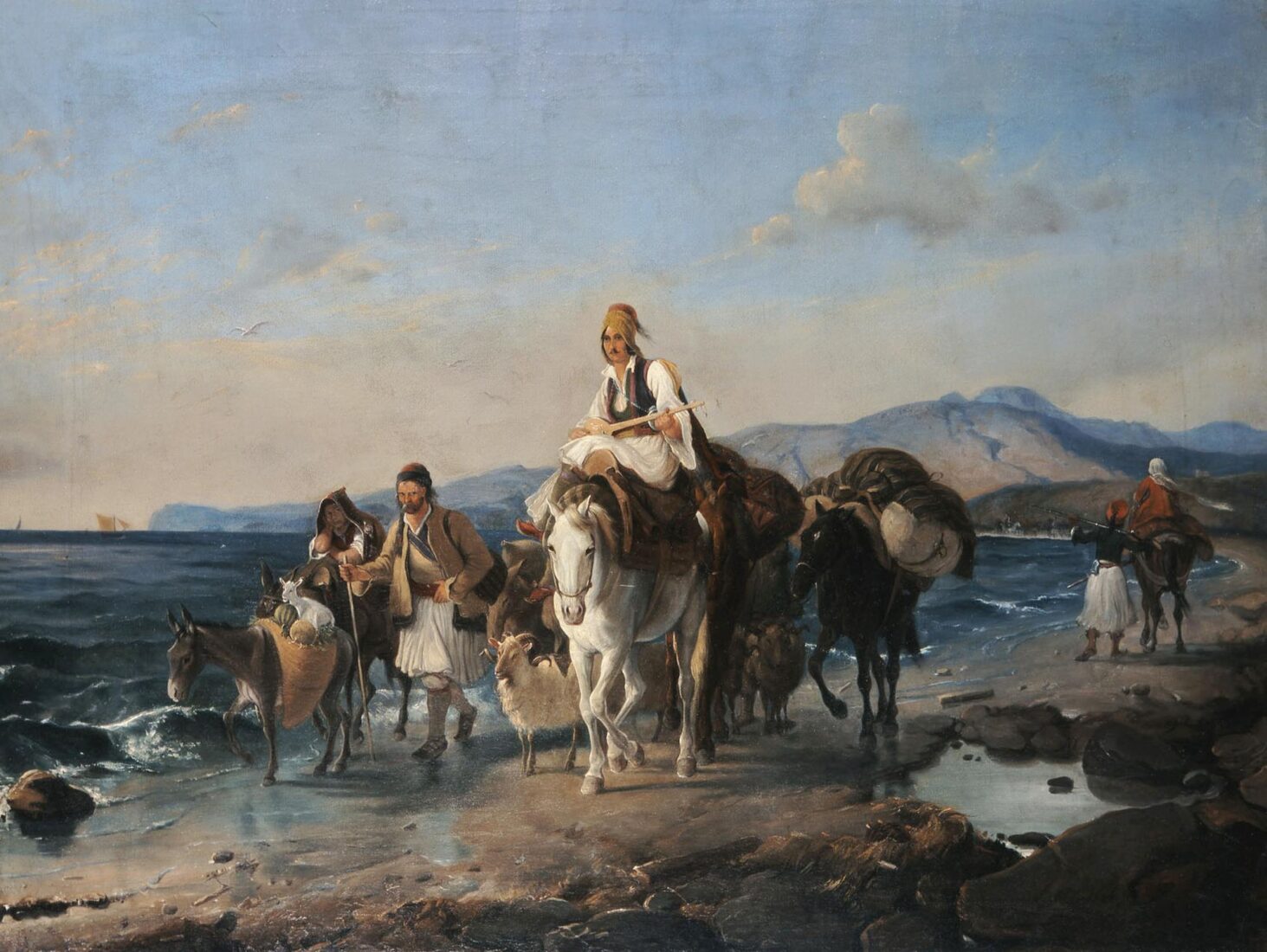 Φυγή μετά την καταστροφή από τους Τούρκους στην παραλία της Επιδαύρου - Hess Peter von, κατά το πρότυπο