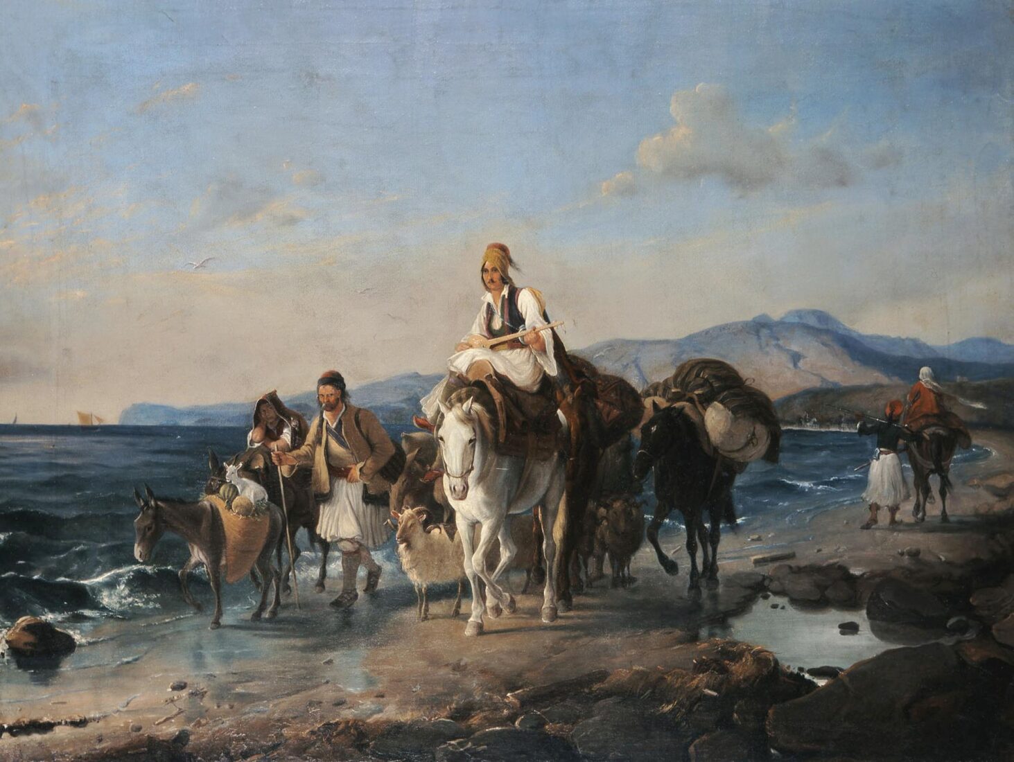 Fleeing From the Turkish Devastation on the Epidaurus Shore - Hess Peter von, after