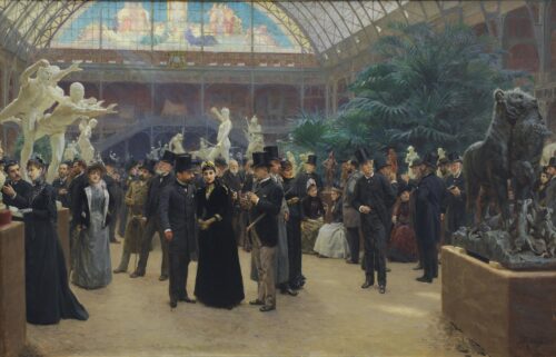An Opening Day at the Palais of Champs Elysees - Rixens Jean Andre