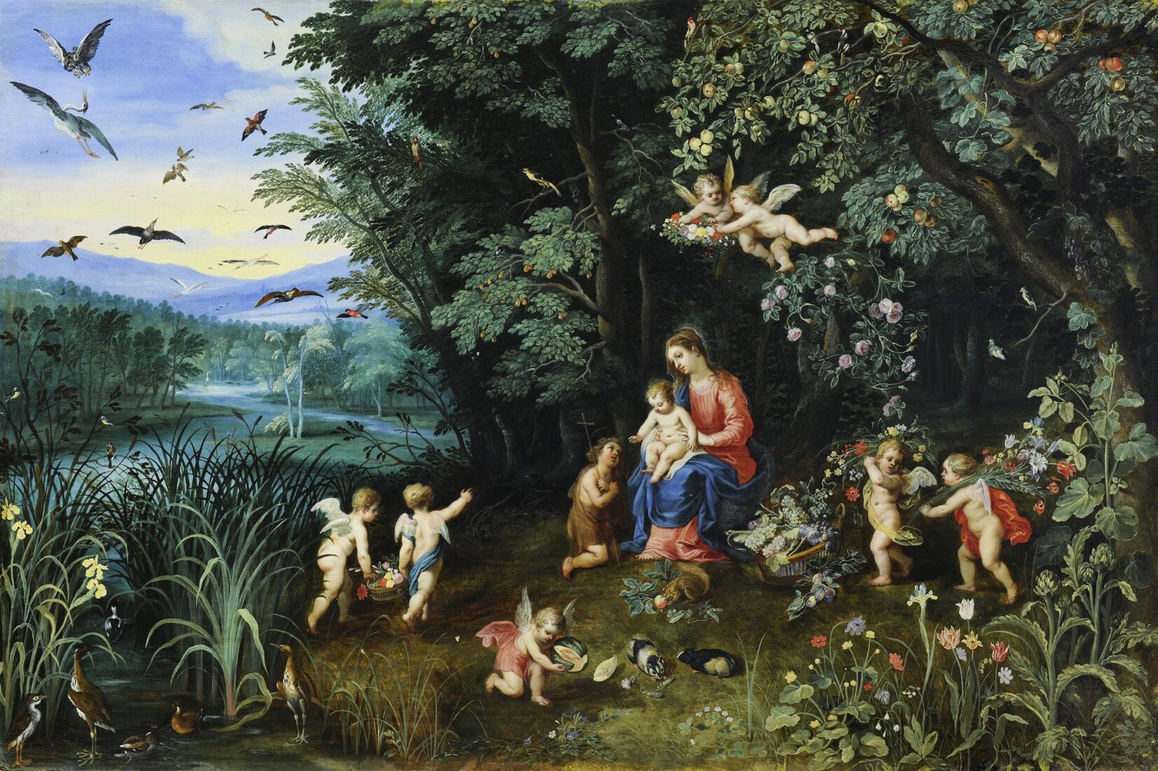 The Virgin Mary with Infant and St. John in a Landscape