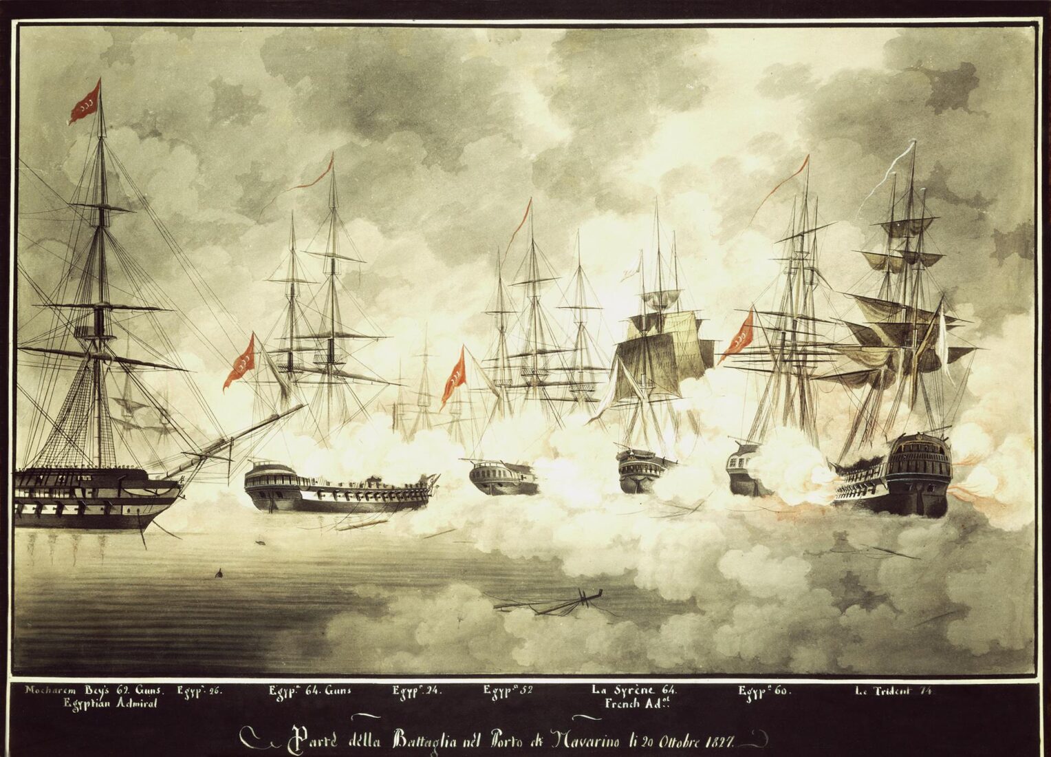 The Naval Battle of Navarino (after George Philip Reinagle) - Cammillieri Nicolas