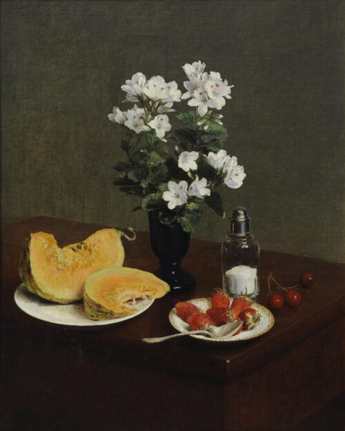 Still Life with Fruit and Flowers - Fantin-Latour Henri